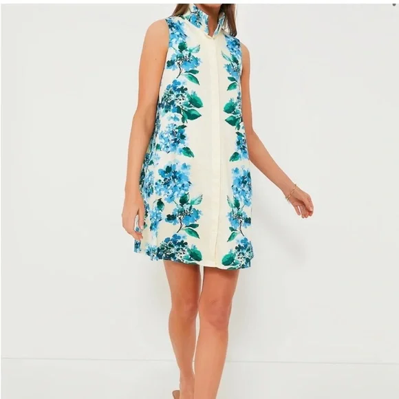 Tuckernuck Charlie dress in waters edge hydrangea size M - Picture 1 of 5